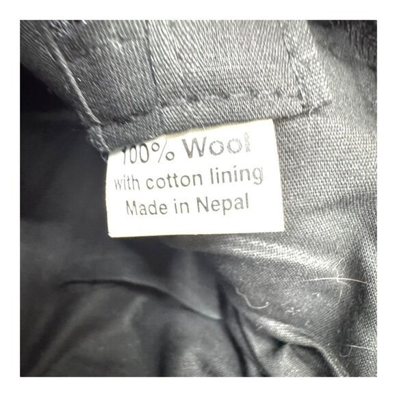 Nepal Handmade Felted Wool Tote Shoulder Bag Brown Gray Blue Flower Floral Purse - Picture 10 of 11